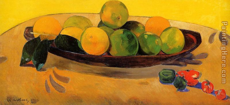 Still Life with Tahitian Oranges painting - Paul Gauguin Still Life with Tahitian Oranges art painting